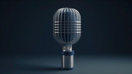 Fototapeta na wymiar Microphone isolated on black background
