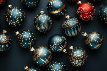 Background from Christmas balls. Merry christmas and happy new year concept.