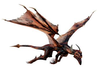 Naklejka premium 3D Rendering Fairy Tale Dragon on White