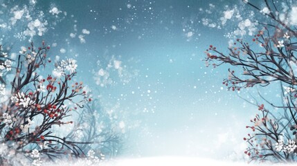 Texture design with winter flower and copy space 