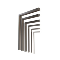 3D Render of Versatile L-Key Screwdriver - Precision Mechanical Tool Illustration