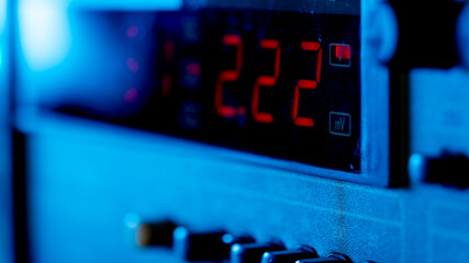 Fototapeta premium Digital Gaussmeter: In physics and engineering, a gaussmeter measures magnetic field strength. It is