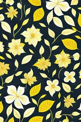 Colorful floral illustration on a white background with golden lines and leafs of a banana tou 