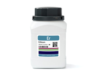  Erbium chemical element with the symbol Er