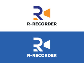 r modern letter logo