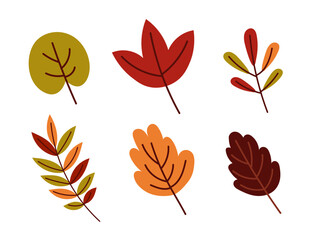 Free vector hand drawn autumn leaves