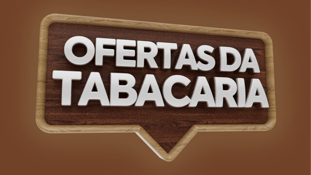 selo 3d ''ofertas da tabacaria''