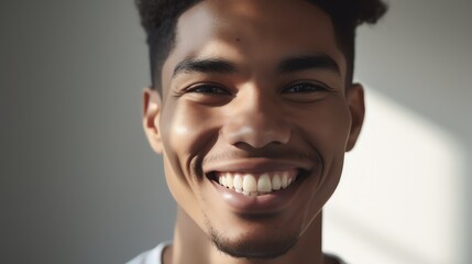 Fototapeta premium A Portrait of a Male Model with a radiant smile