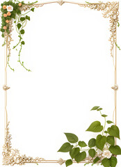 Naklejka premium Vines Frame Border