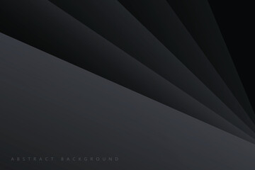 realistic dark layered paper cut vector abstract background