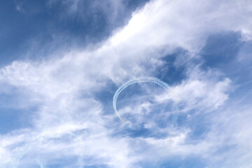 airshow with acrobatic airplanes in romania hawks of romania 