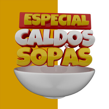 selo 3d ''especial caldos e sopas''
