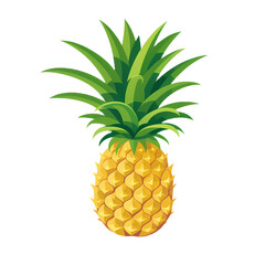 Yellow Pineapple Clipart Illustration image 