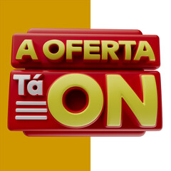 selo 3d '' a oferta tá on''