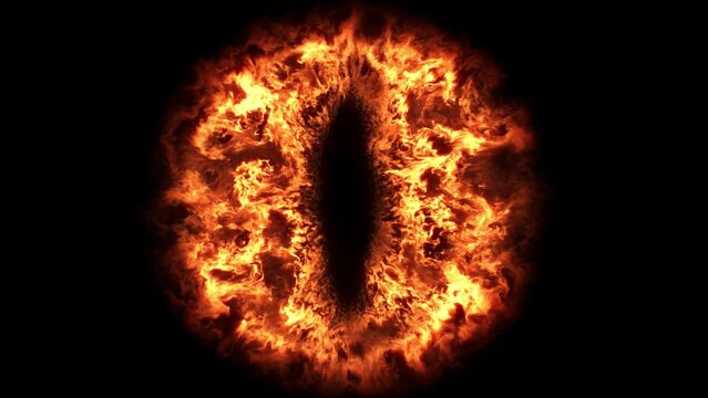 Fiery Magic Eye, seamless loop, 30 FPS.
