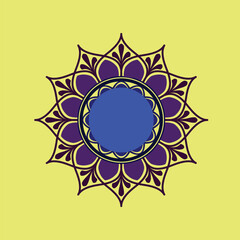 Circular pattern in form of mandala with flower for Henna, tattoo, decoration. Decorative ornament in ethnic oriental style. Hand drawn background. Islam, Arabic, Indian. Mandalas for coloring book.
