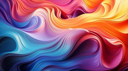 Obraz premium Background with rainbow colours. fluid with iridescent texture. pattern of liquid holography. a rainbow of acid. Maddening turbulence effect..
