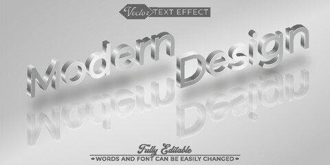 Reflection Modern Design Vector Editable Text Effect Template