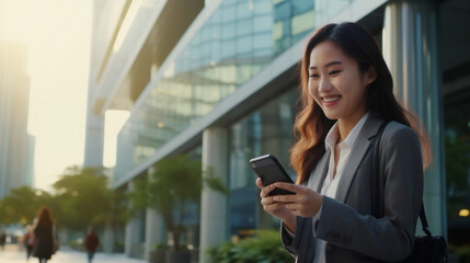 Fototapeta premium businesswoman talking on cell phone