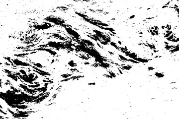 Grunge black texture on white background (Vector). Use for decoration, aging or old layer