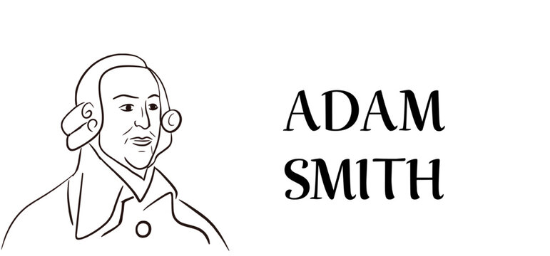 Economist Adam Smith Portrait Sketch
