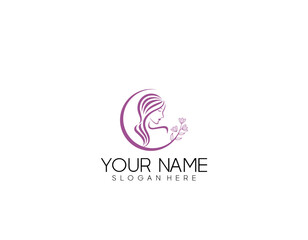 Vector logo design for beauty salon, hair salon, cosmetic