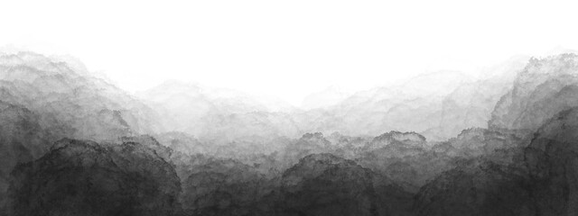 Realistic black cloud or smoke. Black fog or smoke on transparent background. PNG image	