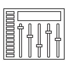 mixing panel icon design vector
