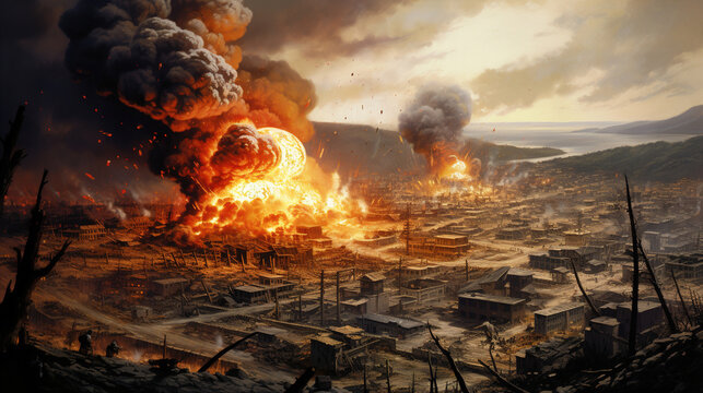 nuclear expolosion in town.Generative Ai