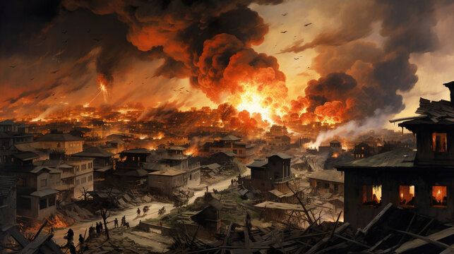 nuclear expolosion in town.Generative Ai