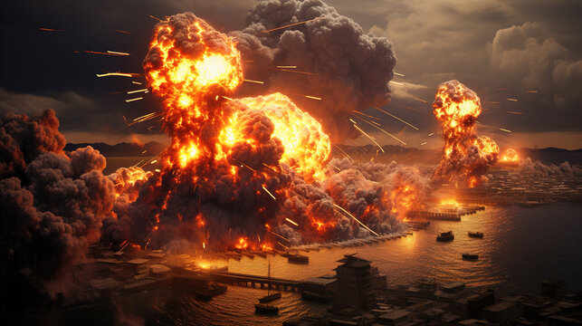 nuclear expolosion in town.Generative Ai