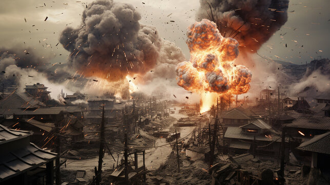 nuclear expolosion in town.Generative Ai