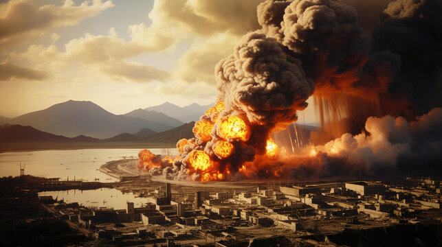 nuclear expolosion in town.Generative Ai