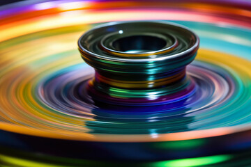 A mesmerizing spectacle unfolds as the centrifugal disks of a Separator whirl at an exhilarating velocity, their motion blurred into a kaleidoscope of vibrant hues.