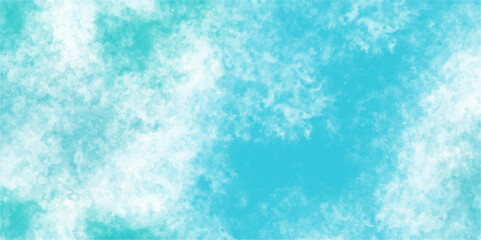 Colorful clouds in the blue sky Sunset with clouds background Aquarelle paint paper textured canvas for vintage text design, retro greeting card, template