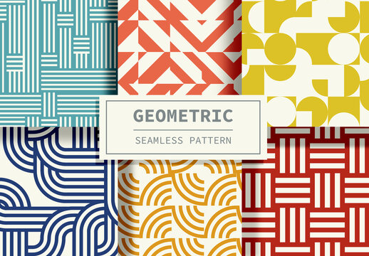 Geometric Seamless Patterns Set of 6