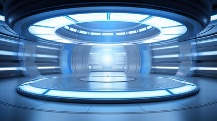futuristic empty space for presentation.Generative Ai