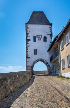 Historic Hagenbach Tower on the Burgberg in Breisach, Breisgau, Baden-Wuerttemberg, Germany, Europe