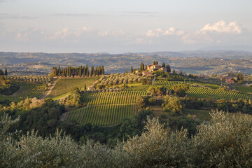 San Gimignano Landscape, Tuscany, Italy - obrazy, fototapety, plakaty