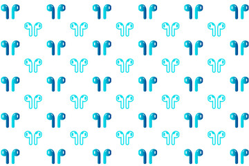 Abstract Creative Earbuds Pattern Background