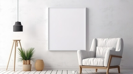 Empty Frames on a  Wall. Generative Ai