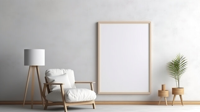 Empty Frames on a  Wall. Generative Ai