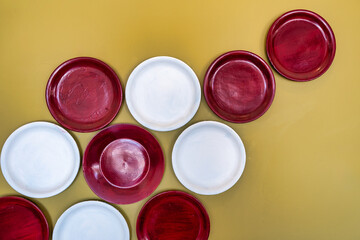 watercolor paints on white