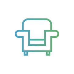 armchair gradient icon