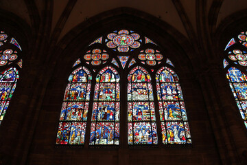 notre-dame cathedral in strasbourg in alsace (france)