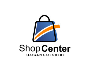 pixel shop logo design template. shopping logo design stock