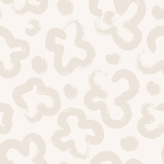 Abstract rough daisies seamless pattern. Camomile or daisy flowers background.