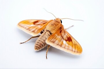Close-up Macro Shot of Indian Meal Moth, Common Pest of Food Storage with Detailed Background:...