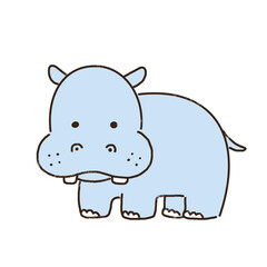 カバのかわいいイラスト