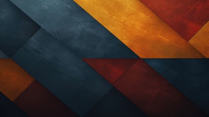 Blue, red and golden geometric background